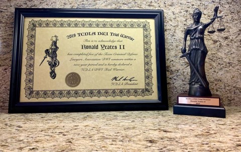 Ronnie Awarded as TCDLA DWI Trial Warrior